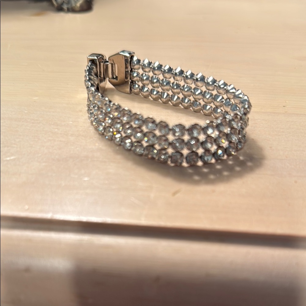 Givenchy Silver Crystal Bracelet - image 1
